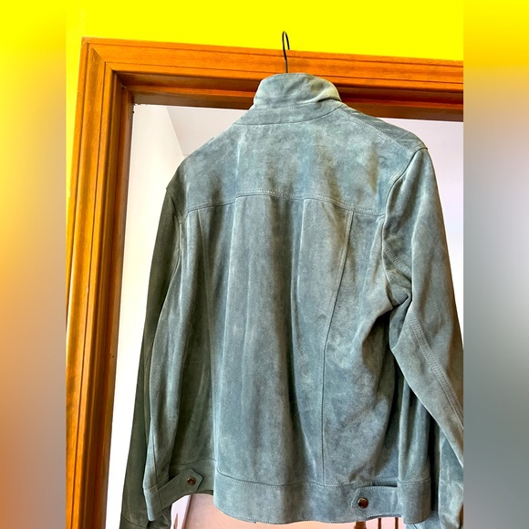 Todd Snyder Made in Italy Blue Suede Leather Dylan Jacket - Picture 3 of 3